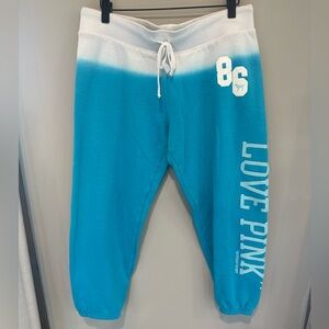 PINK Victoria's Secret Blue and White Ombre Joggers